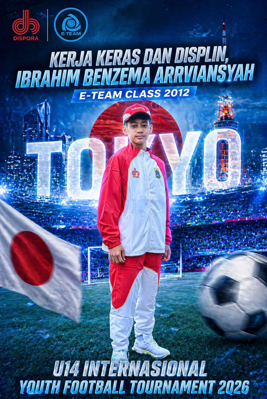 Talenta Muda Indonesia, Ibrahim Benzema Arrviansyah, Wakili Indonesia di U14 International Youth Football Tournament 2026 di Tokyo