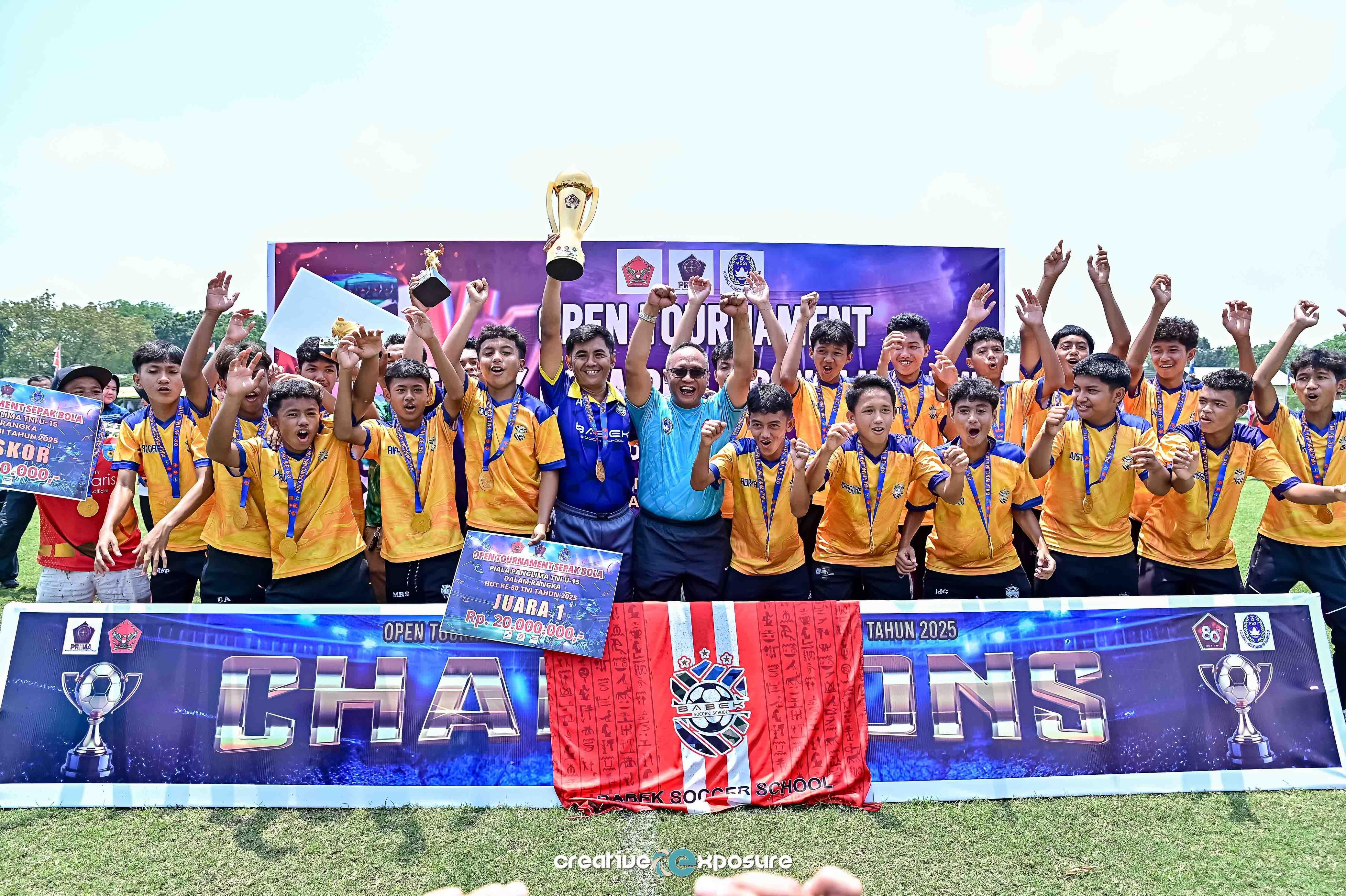 Babek Soccer School Catat Sejarah Tribel Winner 2025